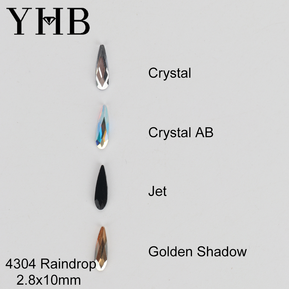 Platinum 8280 - YHBグリッタークリスタルストラスフラットバックホットフィックス雨滴型ラインストーン、靴、バッグ、携帯電話、布地、衣類、ネイルアクセサリー用